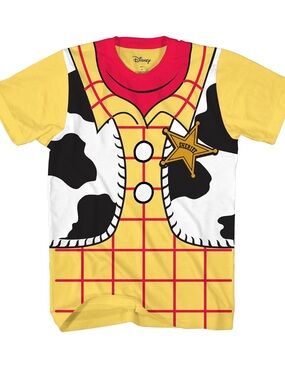 Disney Boys Yellow Woody Sheriff Graphic Tee